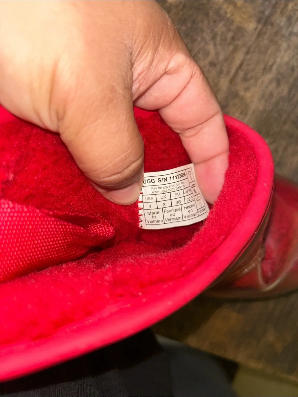 UGG Kids Red Gloss Rain & Snow Boots